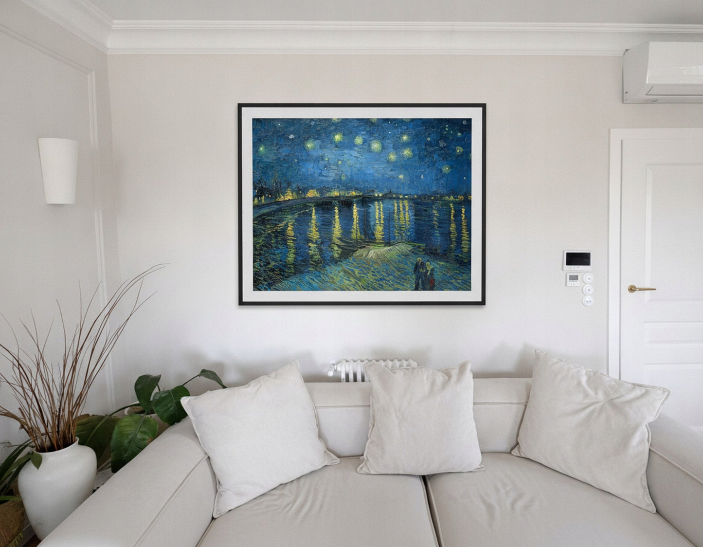 Gwiaździsta Noc Nad Rodanem Van Gogh — Plakat – plakat do druku