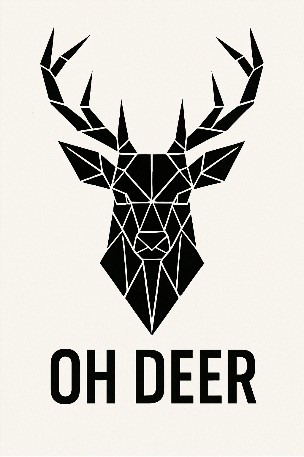 Geometric Deer Wall Art