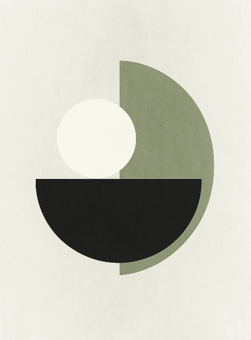 Plakat z abstrakcją geometryczną w stylu Bauhaus