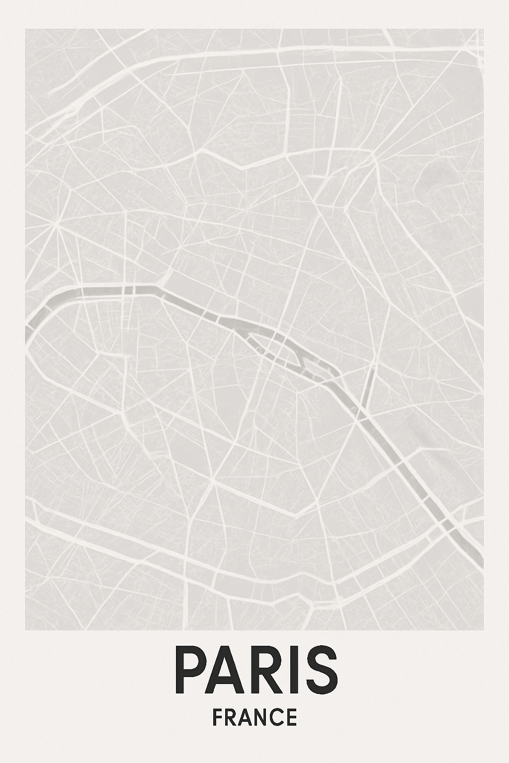 Paris Map Art Print