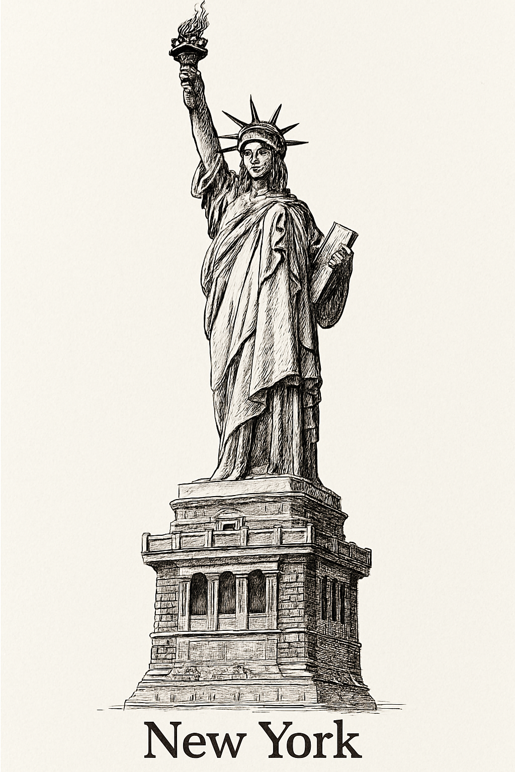 Statue Of Liberty Sketch