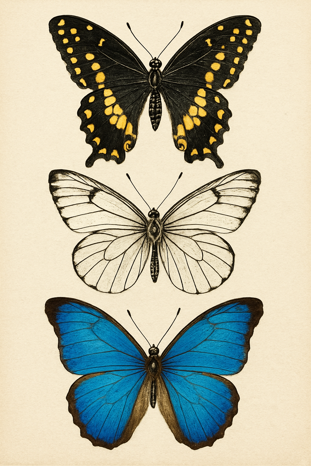 Vertical Butterfly Art Print