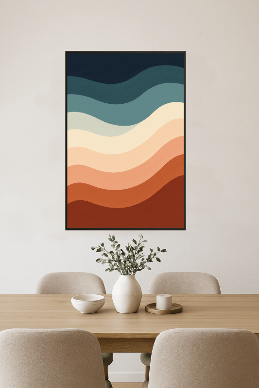Abstrakcyjna Fala Krajobrazu Sztuki - CasaNookDecor