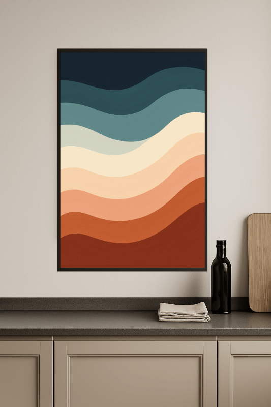 Abstrakcyjna Fala Krajobrazu Sztuki - CasaNookDecor