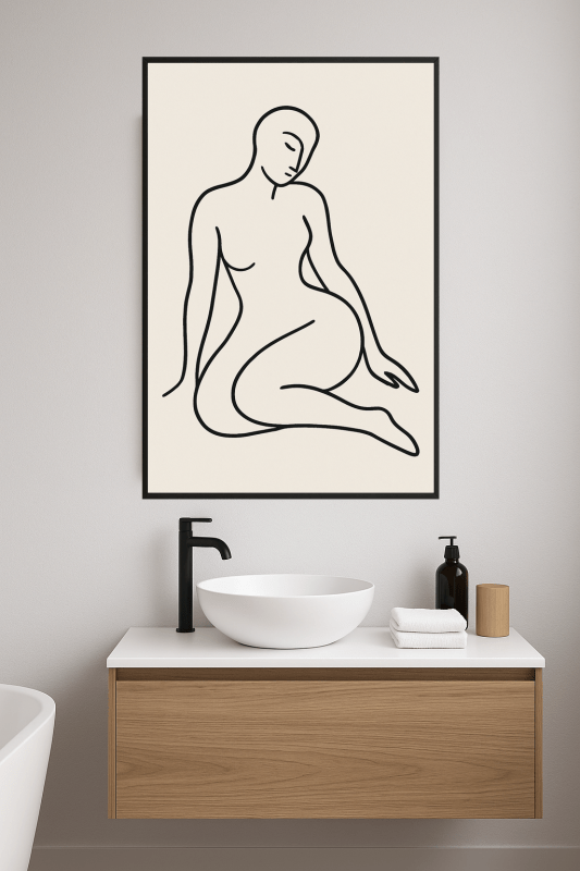 Abstrakcyjna Grafika Liniowa - CasaNookDecor