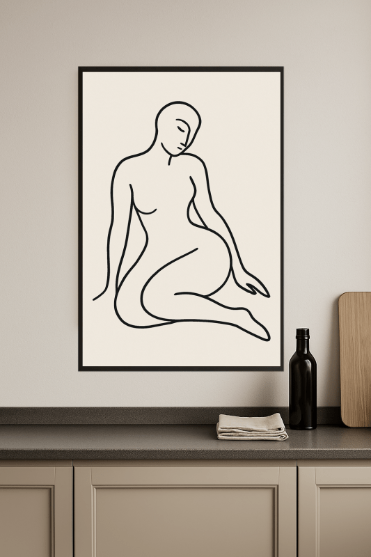 Abstrakcyjna Grafika Liniowa - CasaNookDecor