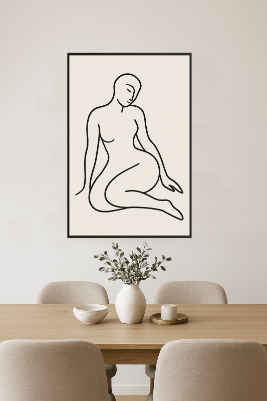Abstrakcyjna Grafika Liniowa - CasaNookDecor