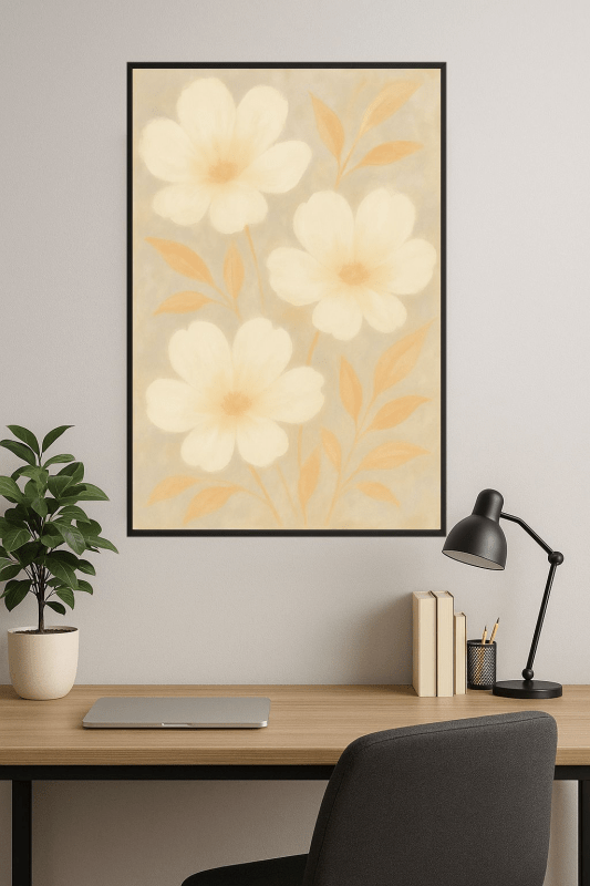 Abstrakcyjna Kwiatowa Sztuka Ścienna - CasaNookDecor