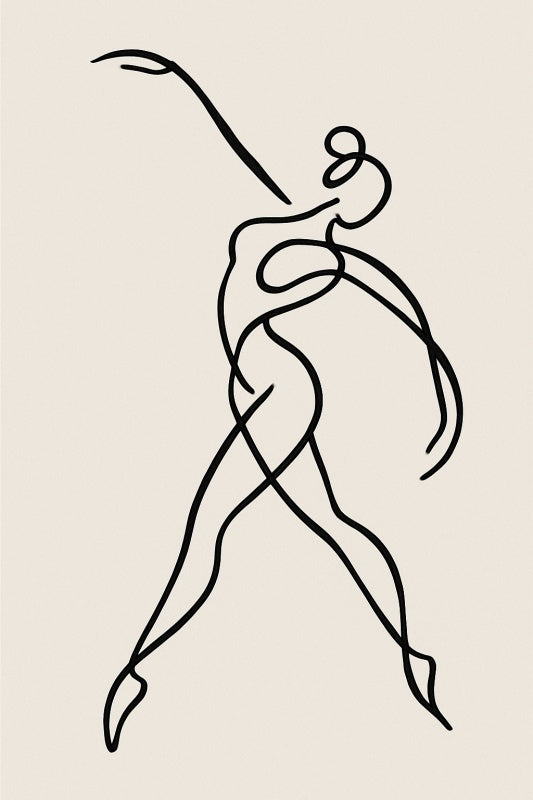 Abstrakcyjna Linia Sztuki Figuralnej - CasaNookDecor