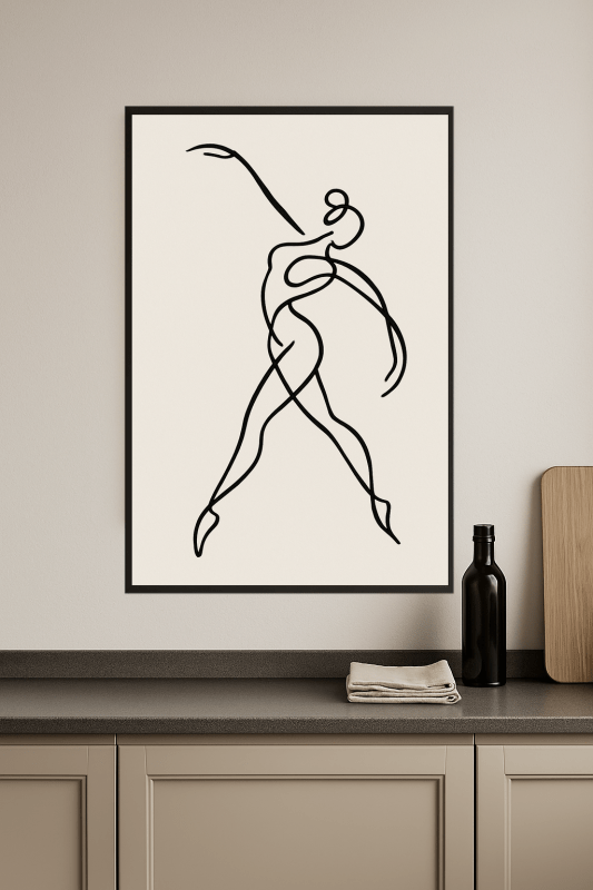 Abstrakcyjna Linia Sztuki Figuralnej - CasaNookDecor