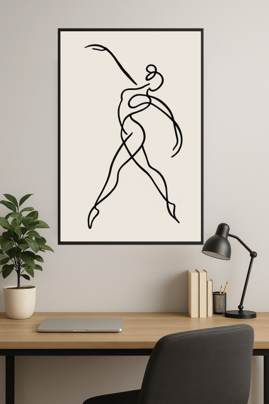 Abstrakcyjna Linia Sztuki Figuralnej - CasaNookDecor
