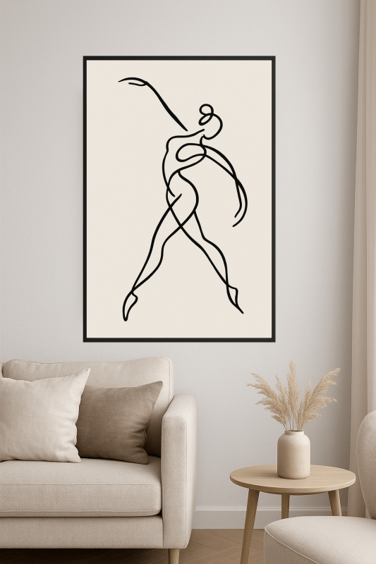 Abstrakcyjna Linia Sztuki Figuralnej - CasaNookDecor