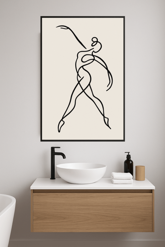 Abstrakcyjna Linia Sztuki Figuralnej - CasaNookDecor