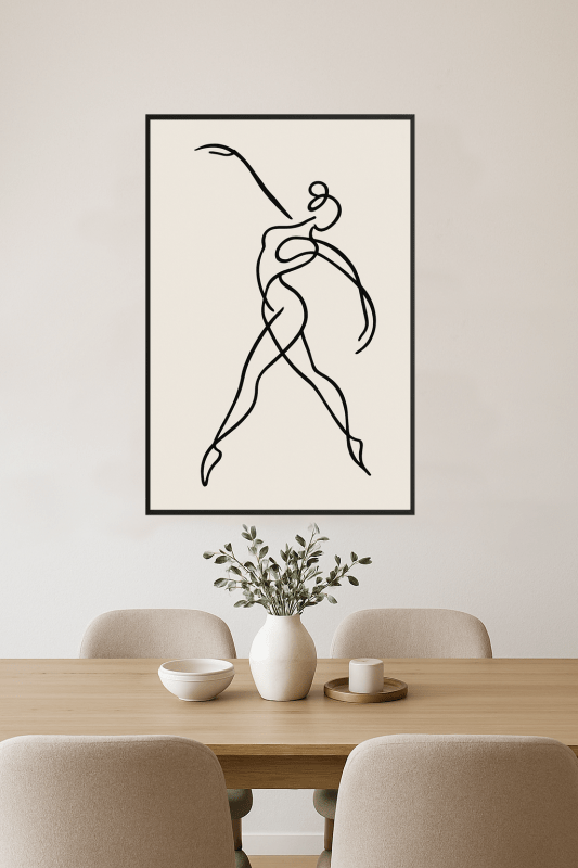 Abstrakcyjna Linia Sztuki Figuralnej - CasaNookDecor