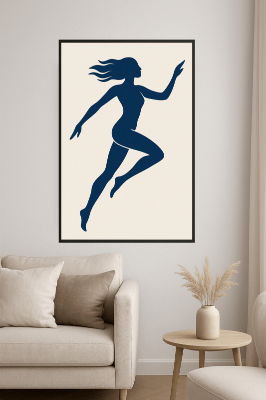 Abstrakcyjna Niebieska Figura Ruchoma - CasaNookDecor