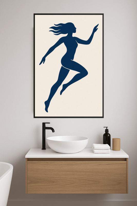 Abstrakcyjna Niebieska Figura Ruchoma - CasaNookDecor