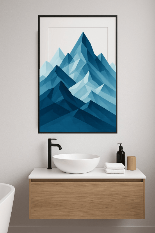 Abstrakcyjna Sztuka Błękitnej Góry - CasaNookDecor