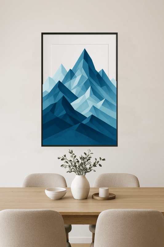 Abstrakcyjna Sztuka Błękitnej Góry - CasaNookDecor