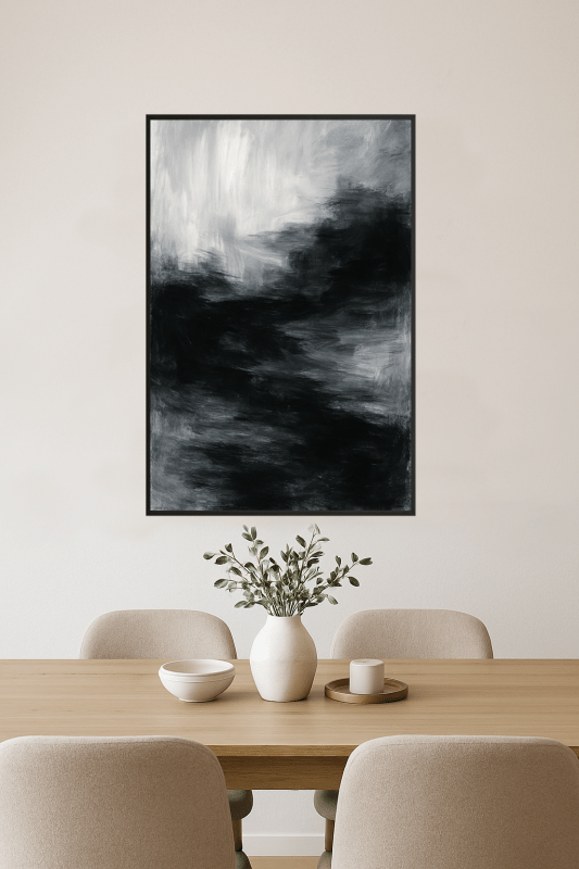 Abstrakcyjna Sztuka Czarno - Biała - CasaNookDecor