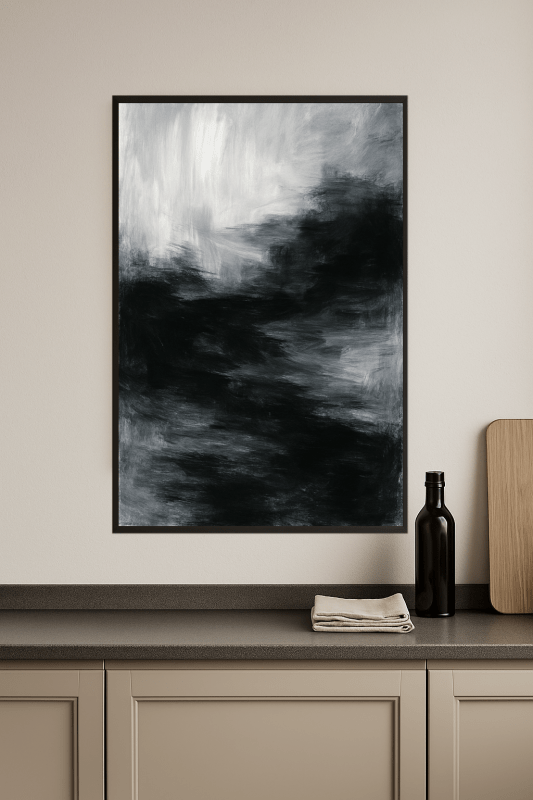 Abstrakcyjna Sztuka Czarno - Biała - CasaNookDecor
