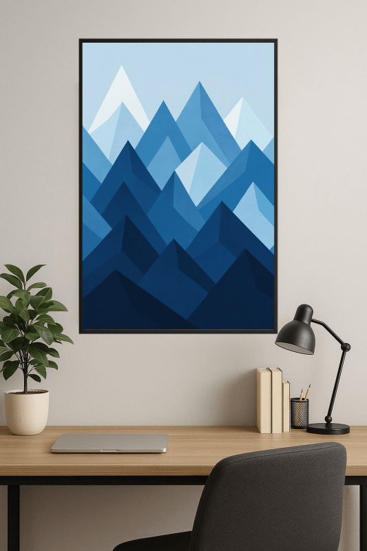 Abstrakcyjna Sztuka Gór Błękitnych - CasaNookDecor