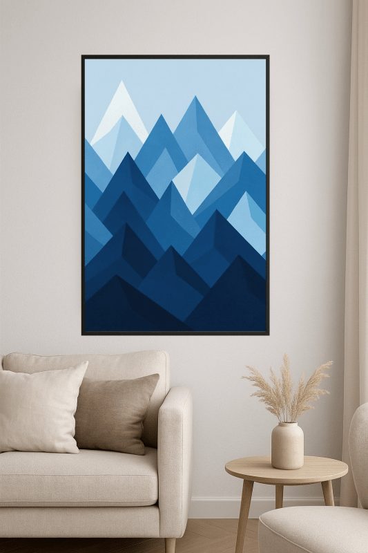 Abstrakcyjna Sztuka Gór Błękitnych - CasaNookDecor