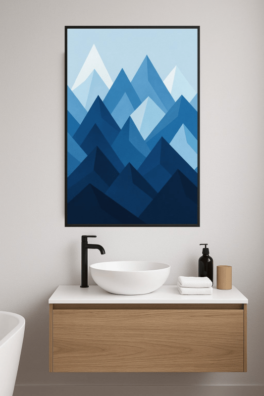 Abstrakcyjna Sztuka Gór Błękitnych - CasaNookDecor