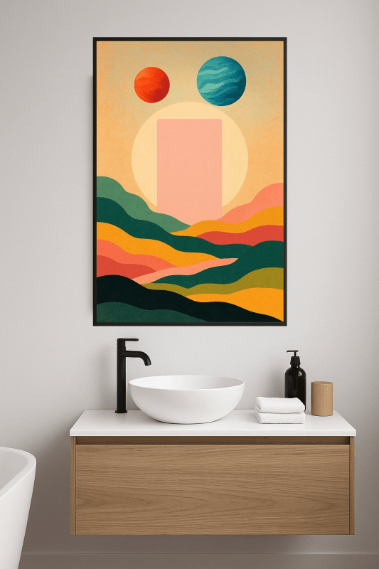 Abstrakcyjna Sztuka Kosmicznego Krajobrazu - CasaNookDecor
