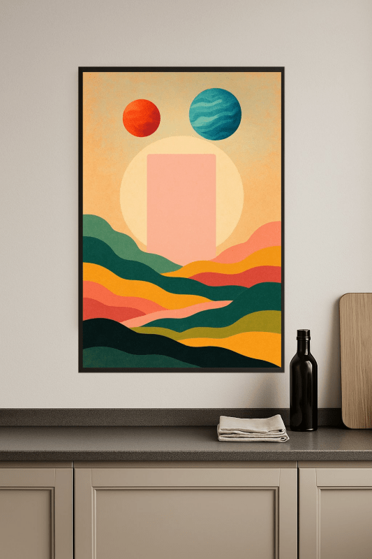 Abstrakcyjna Sztuka Kosmicznego Krajobrazu - CasaNookDecor