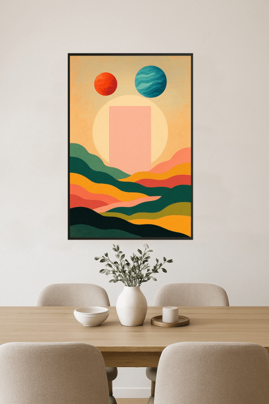 Abstrakcyjna Sztuka Kosmicznego Krajobrazu - CasaNookDecor