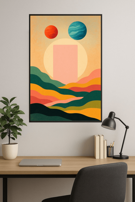 Abstrakcyjna Sztuka Kosmicznego Krajobrazu - CasaNookDecor