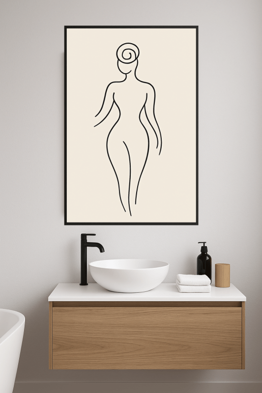 Abstrakcyjna Sztuka Linii Kobiecej - CasaNookDecor