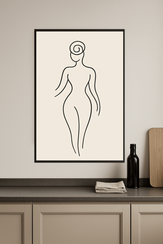 Abstrakcyjna Sztuka Linii Kobiecej - CasaNookDecor