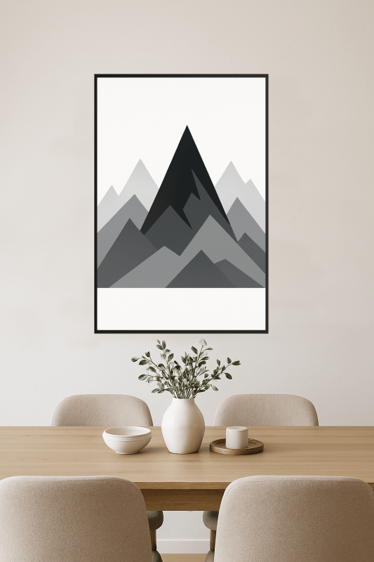 Abstrakcyjna Sztuka Szarej Góry - CasaNookDecor