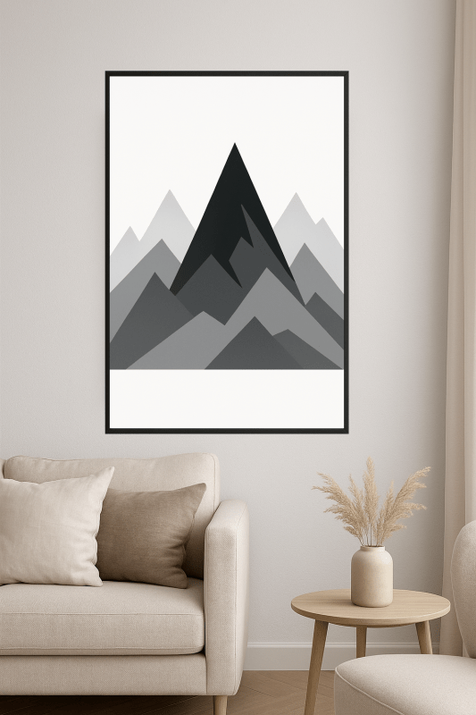 Abstrakcyjna Sztuka Szarej Góry - CasaNookDecor