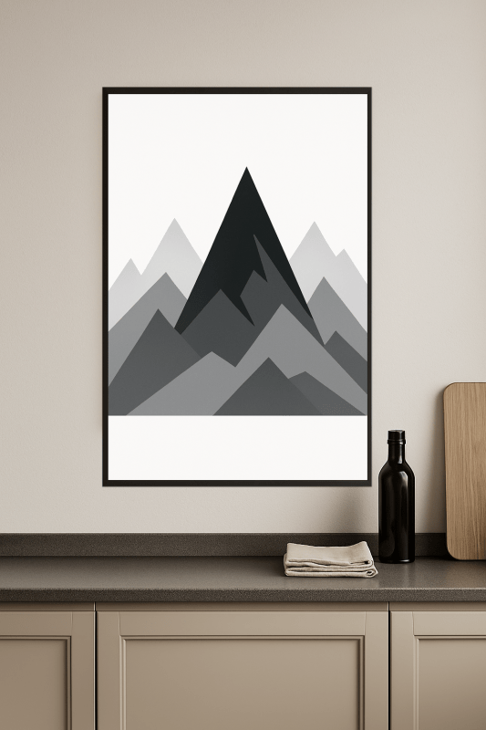 Abstrakcyjna Sztuka Szarej Góry - CasaNookDecor