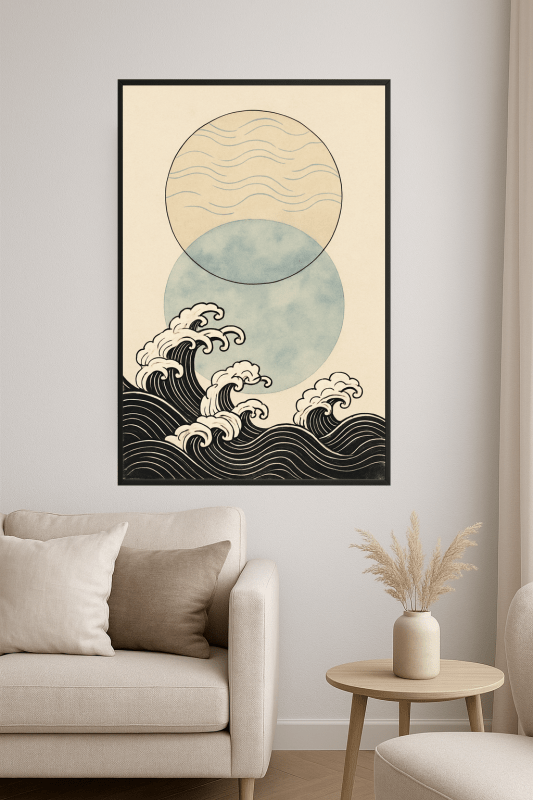 Abstrakcyjny Druk Sztuki Fali - CasaNookDecor