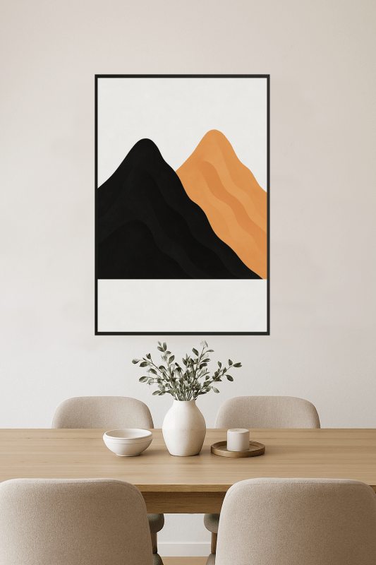Abstrakcyjny Druk Sztuki Górskiej - CasaNookDecor