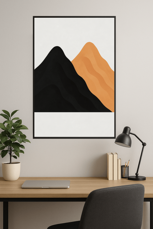 Abstrakcyjny Druk Sztuki Górskiej - CasaNookDecor