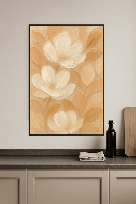 Abstrakcyjny Wzór Kwiatowy w Druku - CasaNookDecor