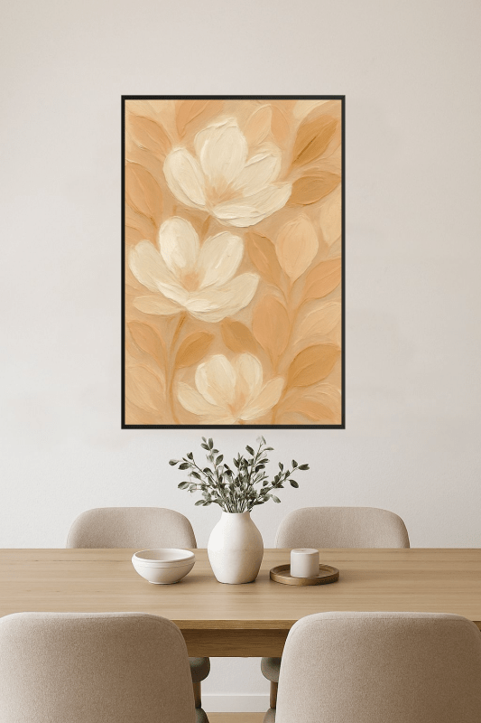 Abstrakcyjny Wzór Kwiatowy w Druku - CasaNookDecor