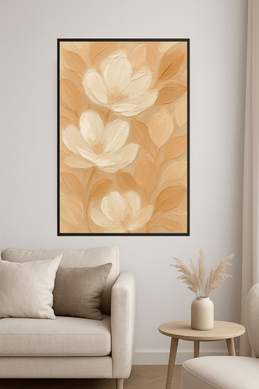 Abstrakcyjny Wzór Kwiatowy w Druku - CasaNookDecor