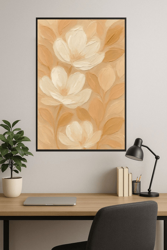 Abstrakcyjny Wzór Kwiatowy w Druku - CasaNookDecor