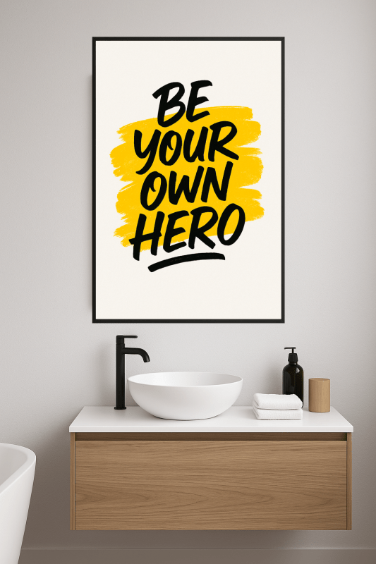 Bądź Swoim Własnym Bohaterem - Plakat - CasaNookDecor