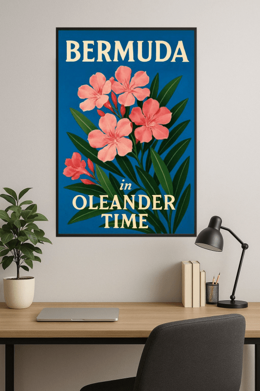 Bermudzki Oleander - Grafika Artystyczna - CasaNookDecor