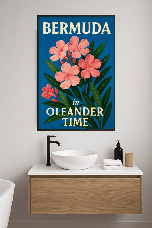 Bermudzki Oleander - Grafika Artystyczna - CasaNookDecor
