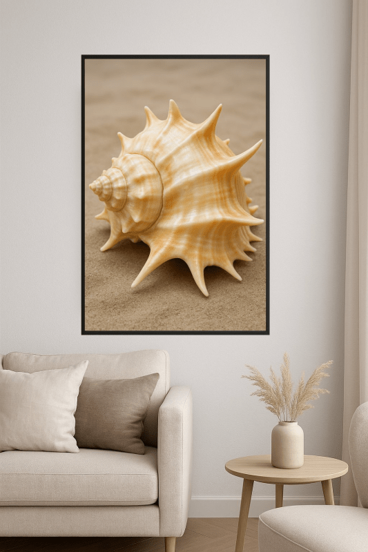 Błyszcząca Kremowa Muszla Morska - CasaNookDecor