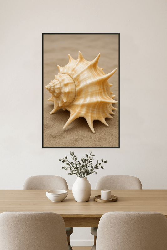 Błyszcząca Kremowa Muszla Morska - CasaNookDecor