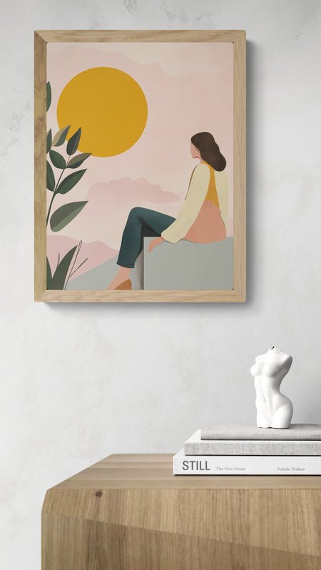 Nowoczesny plakat boho w stylu lat 50