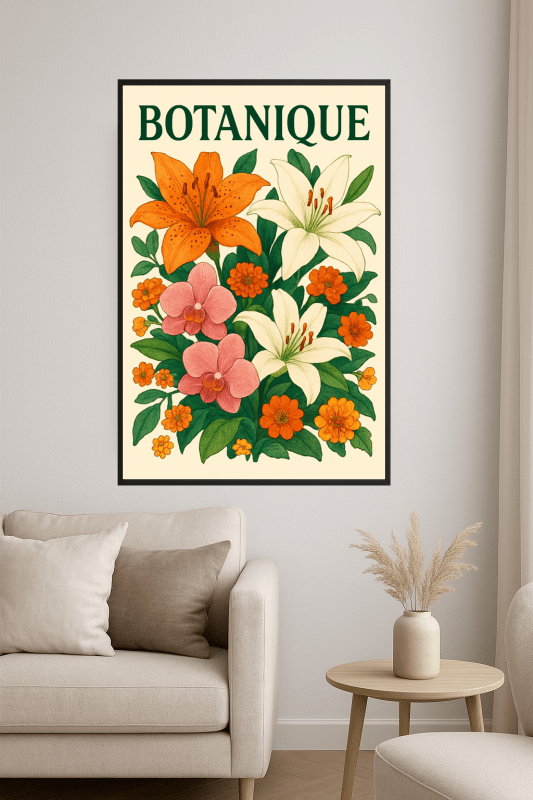 Botaniczny Druk Sztuki Kwiatowej - CasaNookDecor